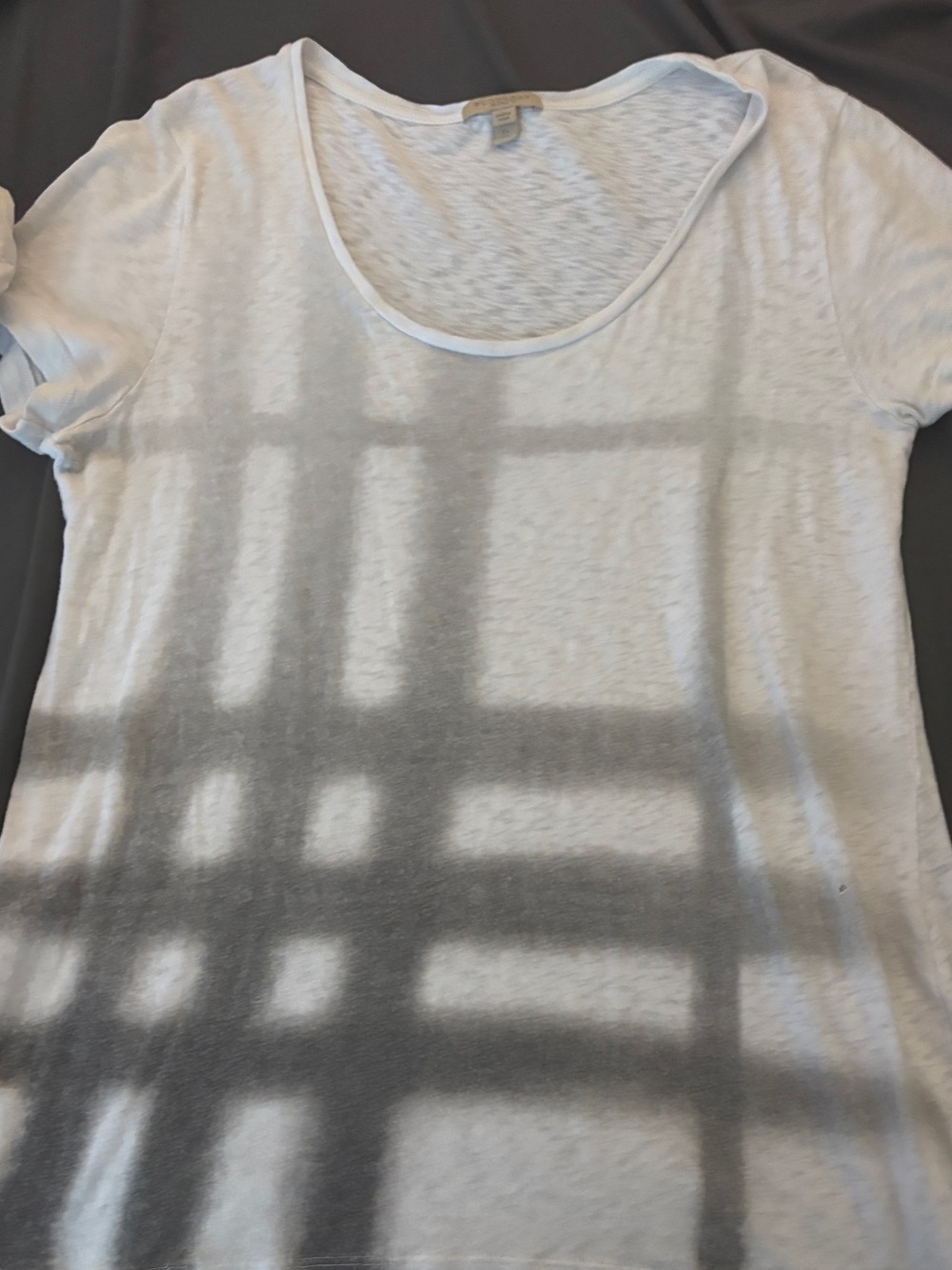 Burberry White Short Sleeve Scoop Neck Tee